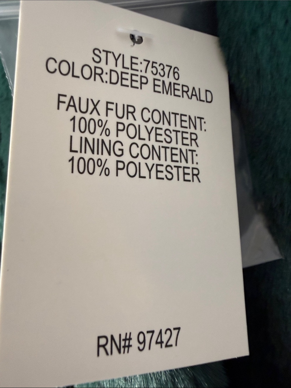 Dolce Cabo Forest Green Faux Fur Teddy Jacket. Beautiful no flaws - Picture 6 of 11